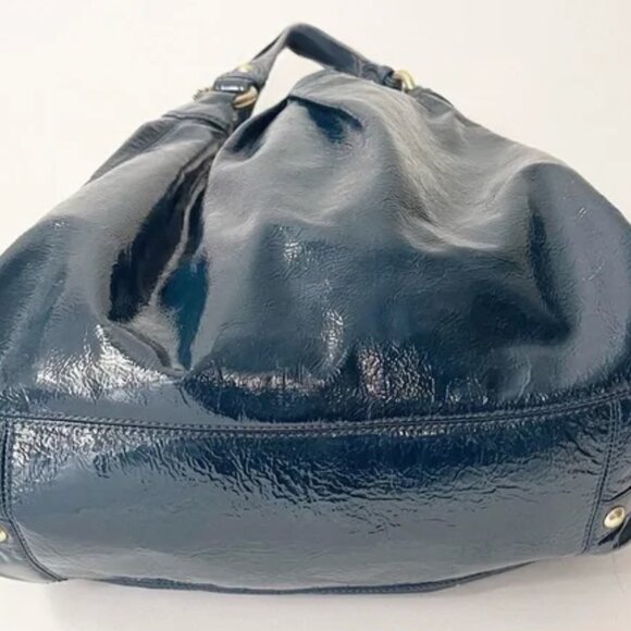 Coach Maggie Handband Patent Leather Teal Blue Co982-13900 - Picture 5 of 6